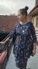 Šaty úpletové Cesmína petrolejová 40/42