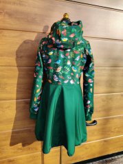 Softhsellový kabátek ptáčci zelený