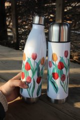 Termoska kuželka 750 ml Tulipány