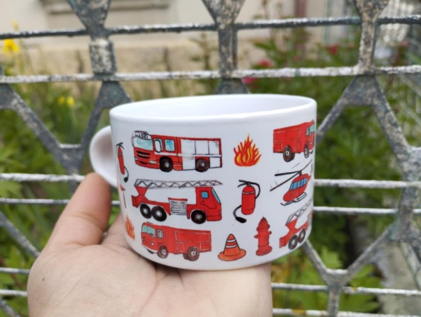 Makronka keramická hasiči
