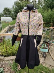 Softhsellový kabátek bylinky starorůžová