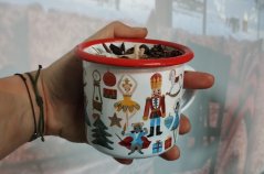 Svíčka v plechu Louskáček barevný lem