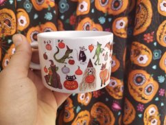 Makronka keramická Halloweenská zvířátka