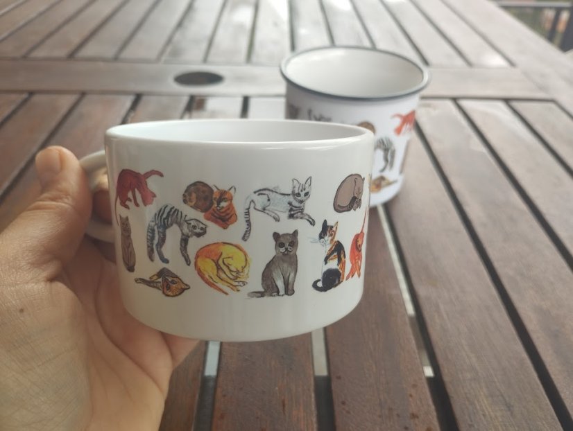 Makronka keramická kočky