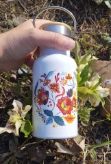 Termoska mini bandaska 350 ml Folklorní květy oranžové