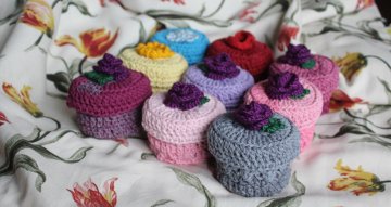 Háčkované dózy - Skladem