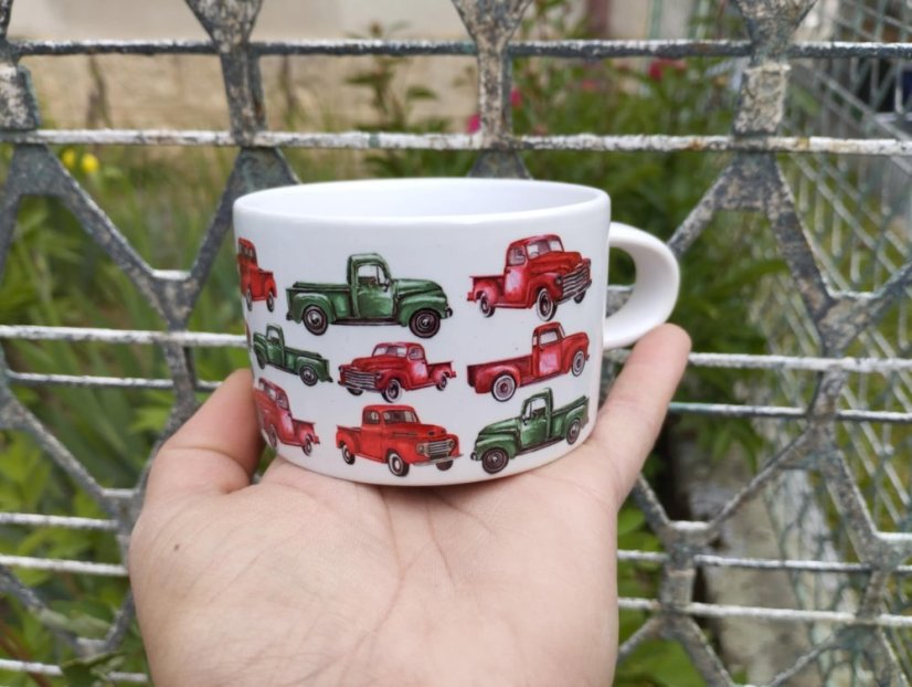 Makronka keramická auta