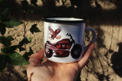 Plecháček Harley Davidson černý lem