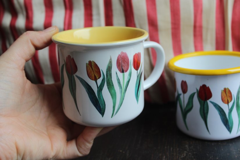 Neplecháček Tulipány barevný vnitřek - Barva: Růžový