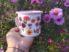 Plecháček Podzimní kvítí barevný lem