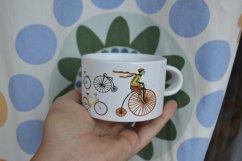 Makronka keramická cyklista