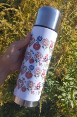 Termoska klasická 750 ml Folklorní květy barevné