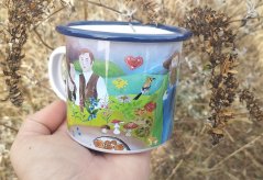 Plecháček Krkonoškské pohádky tmavě modrý lem