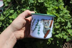 Plecháček Koala a eukalyptové větvičky mátový lem
