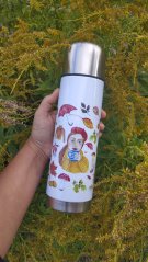 Termoska klasická 750 ml Podzimní holka