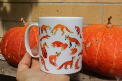 Porcelánový hrnek Lišky