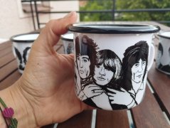 Plecháček Rolling Stones černý lem