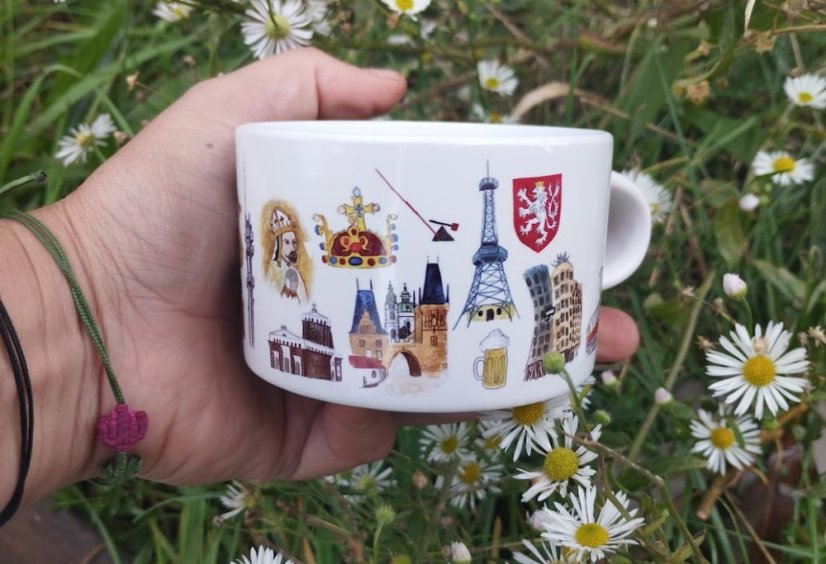 Makronka keramická Praha pražské motivy