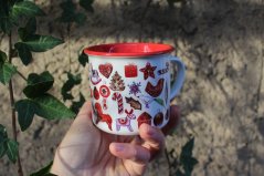 Neplecháček Skandinávské motivy červený vnitřek