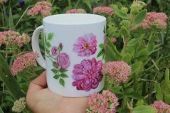 Porcelánový hrnek  Růže z Damašku