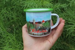 Plecháček hrad Kokořín zelený lem