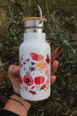 Termoska mini bandaska 350 ml Letní kvítí a motýli