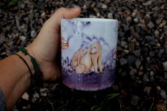 Porcelánový hrnek Zimní lední medvěd na ledu