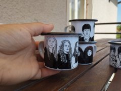 Plecháček malý Iron Maiden černý lem